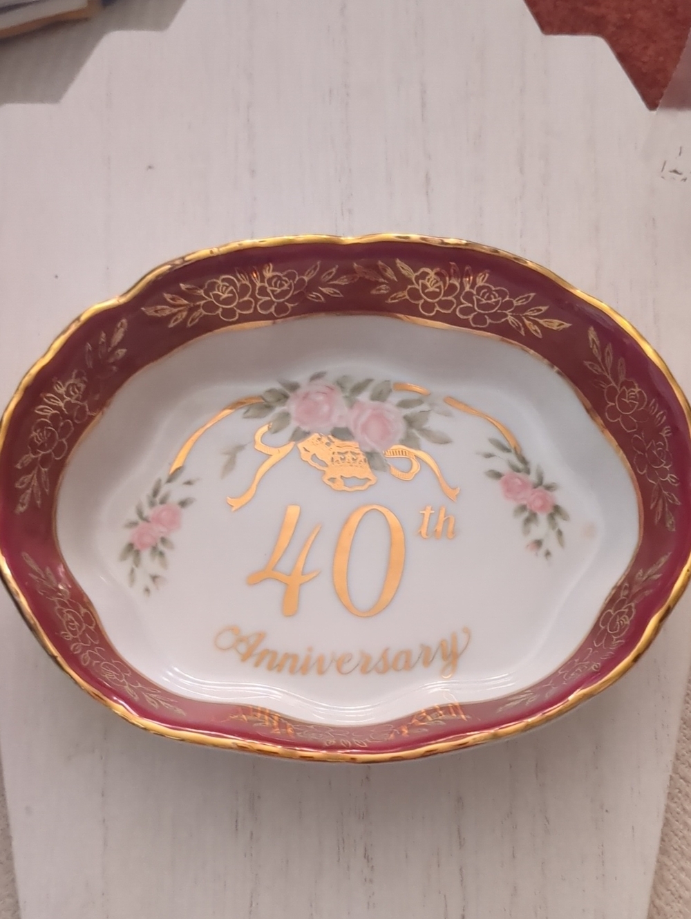 Lefton China 40th Anniversary Celebratory Dish